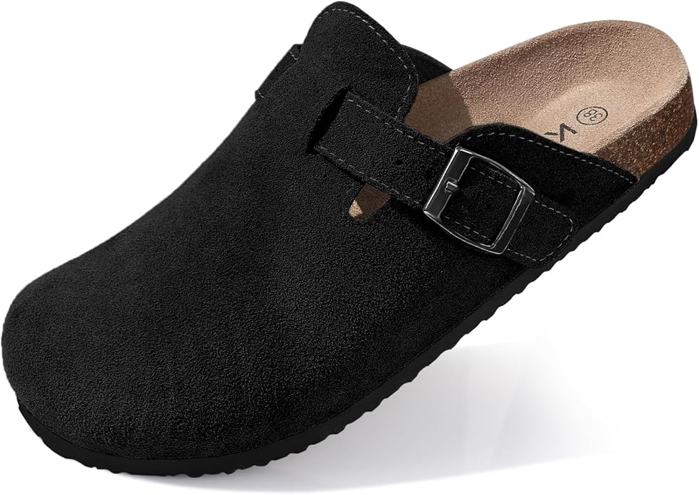 Litfun Damen Kork-Clogs – Rutschfest mit Bogengewölbeunterstützung