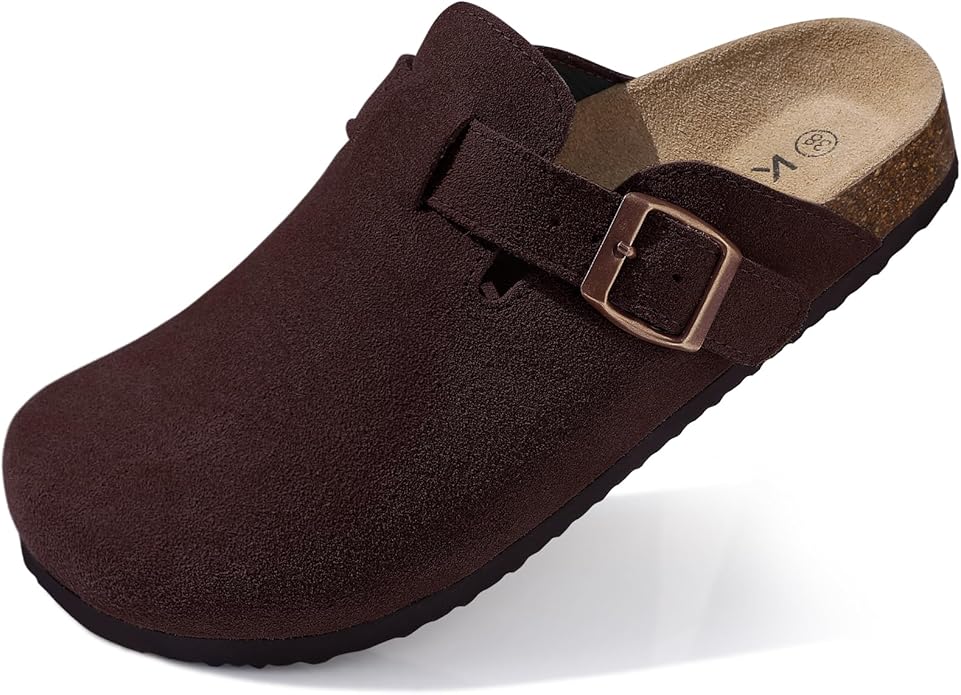 Litfun Damen Kork-Clogs – Rutschfest mit Bogengewölbeunterstützung