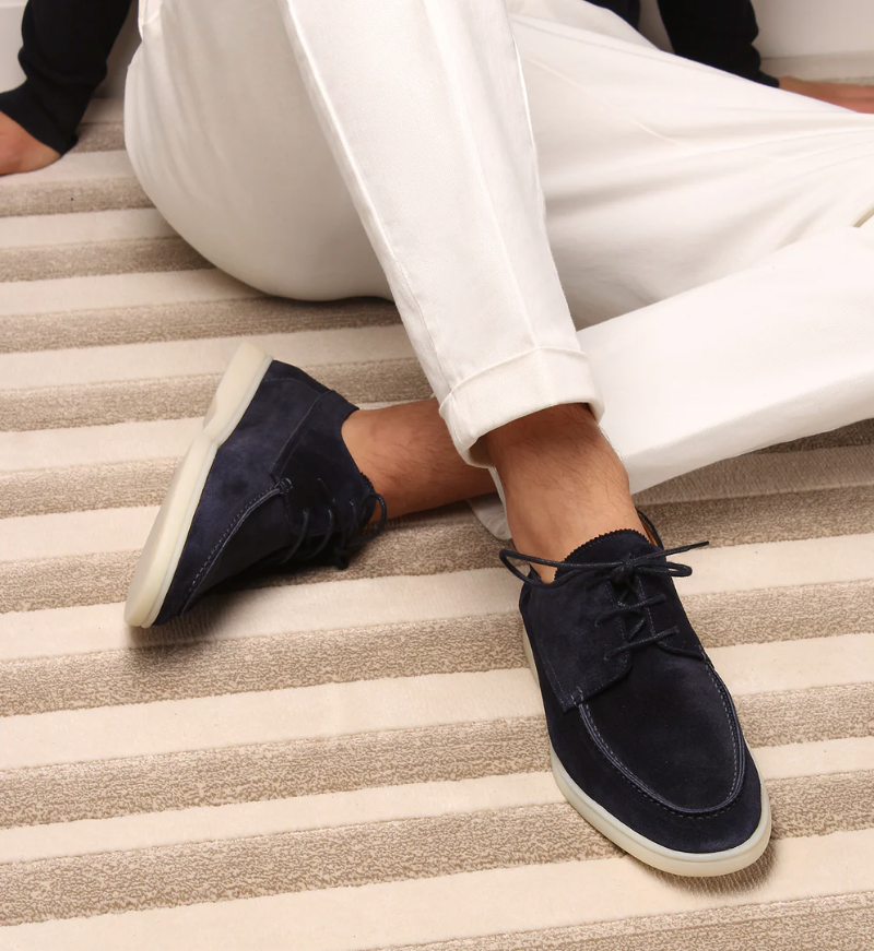 Wildleder Loafer Mit Spitze Für Männer