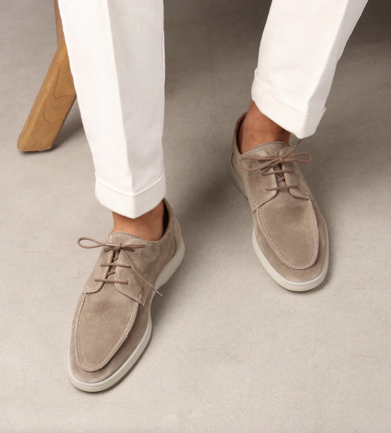 Wildleder Loafer Mit Spitze Für Männer