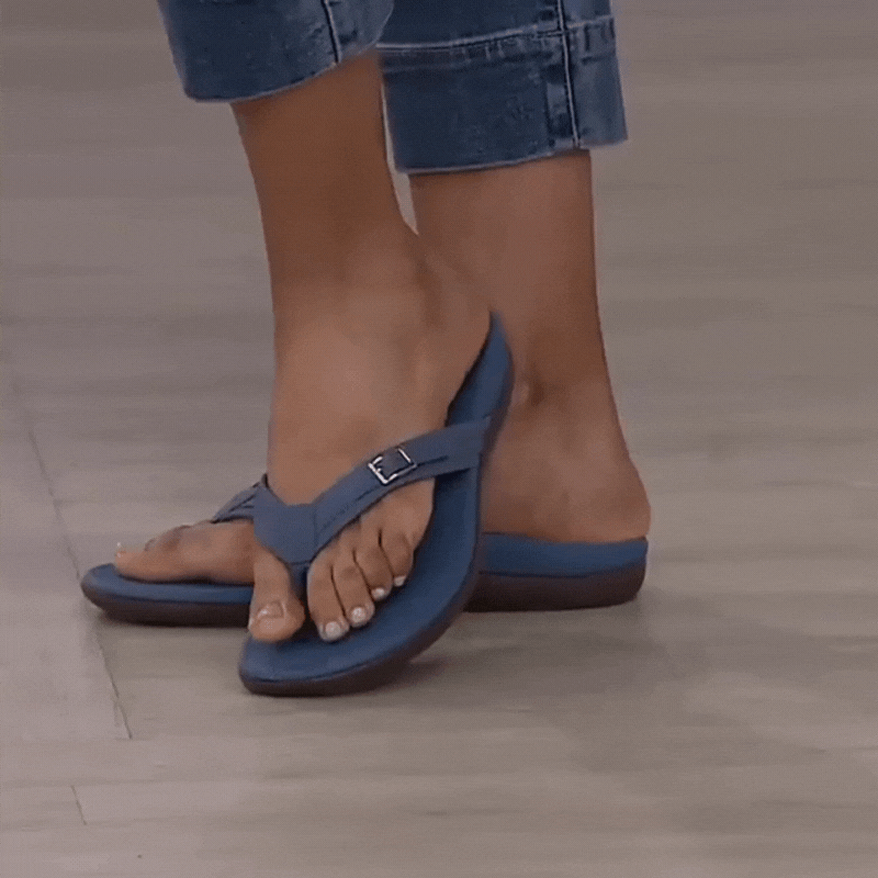 Orthopädische Damen Sommersandalen – Ergonomisches Fußbett, 3-Zonen-Support