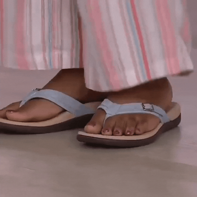 Orthopädische Damen Sommersandalen – Ergonomisches Fußbett, 3-Zonen-Support