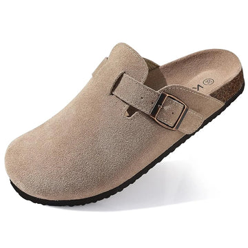 Litfun Damen Kork-Clogs – Rutschfest mit Bogengewölbeunterstützung