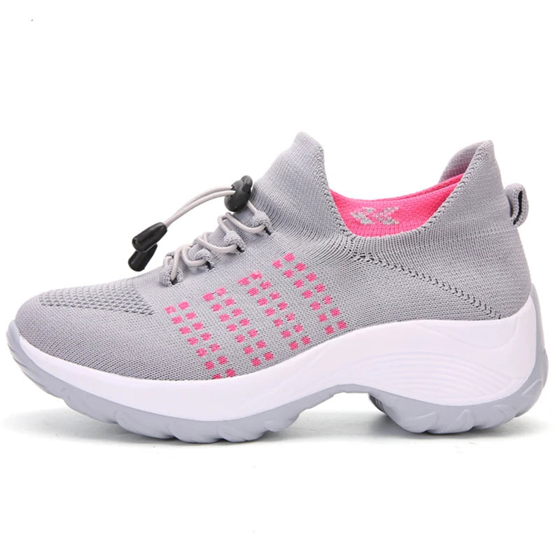 Damen Sneaker Fly-Weave – Rutschfest, 7 Farben, Gr. 35–45