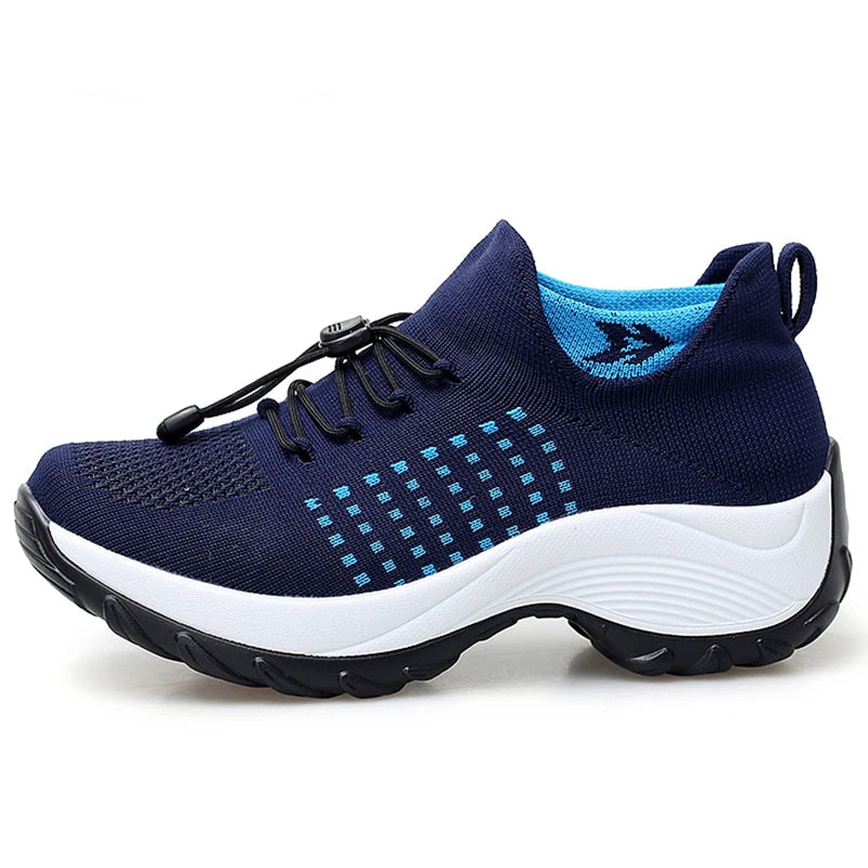 Damen Sneaker Fly-Weave – Rutschfest, 7 Farben, Gr. 35–45