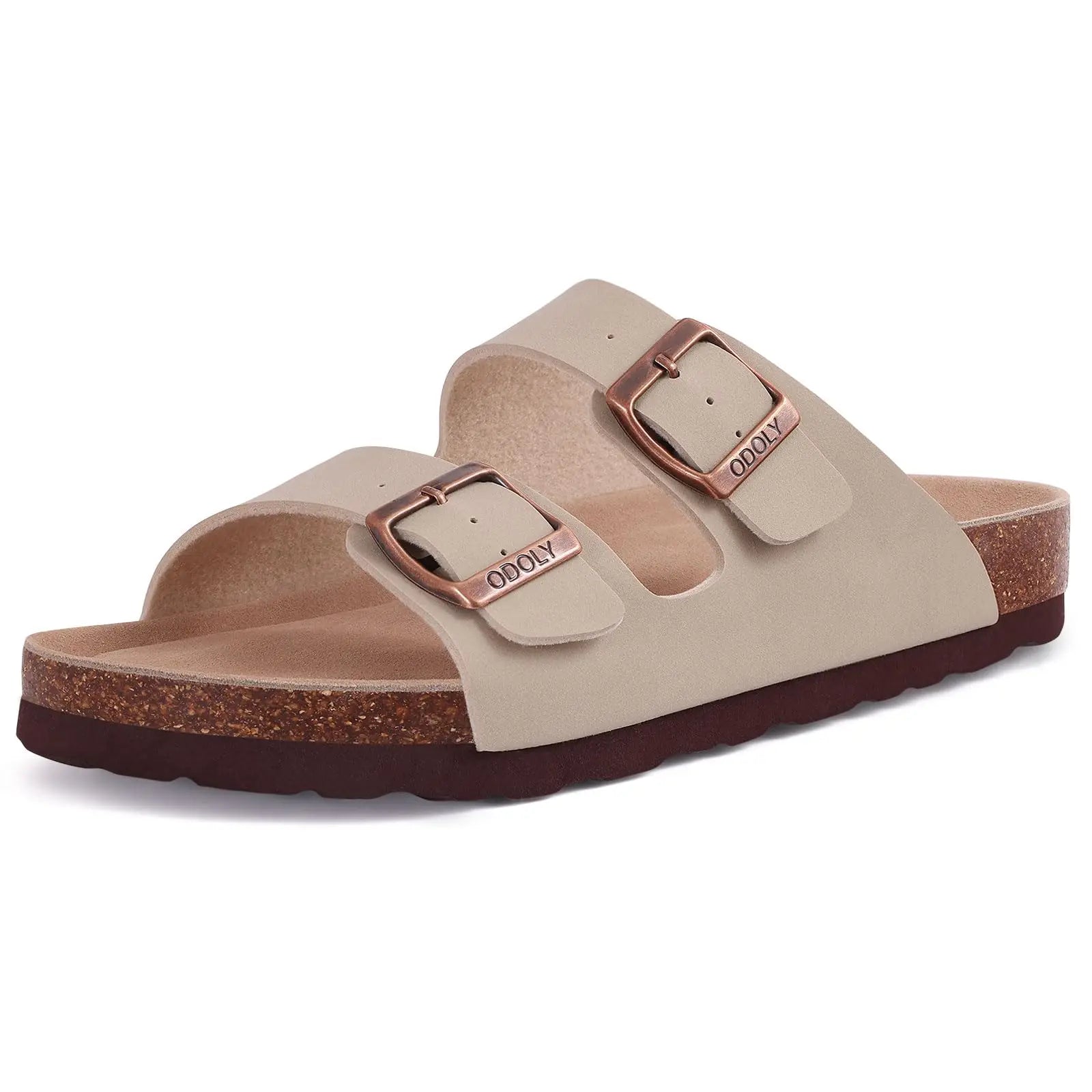 Asgard Damen Kork-Clogs mit Doppelschnalle – Bogengewölbeunterstützung