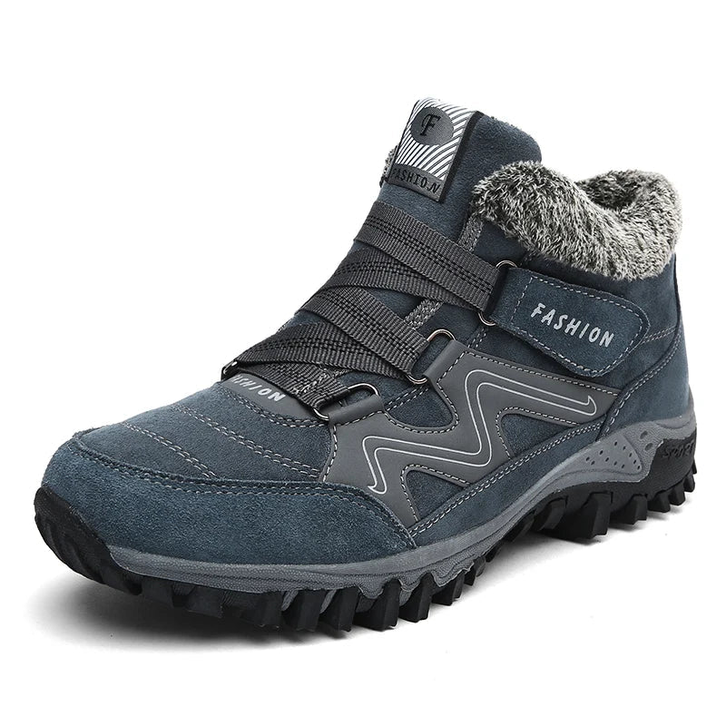 Herren Winterstiefel mit Kunstfell – Warm & Wasserdicht