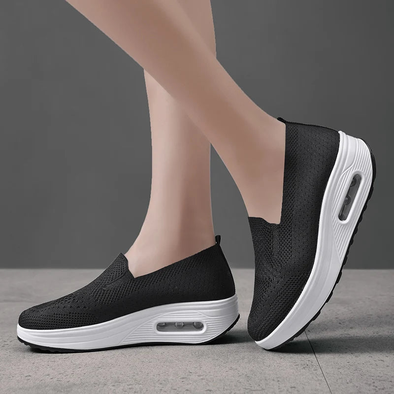 Damen Walkingschuhe mit Air-Cushion – Dick & Bequem