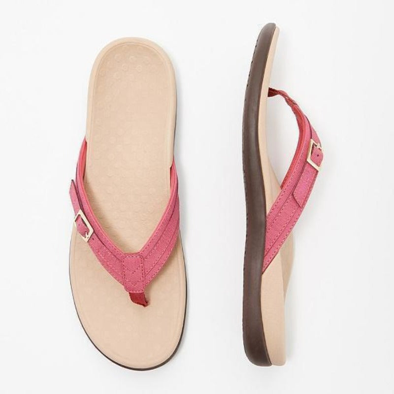 Orthopädische Damen Sommersandalen – Ergonomisches Fußbett, 3-Zonen-Support
